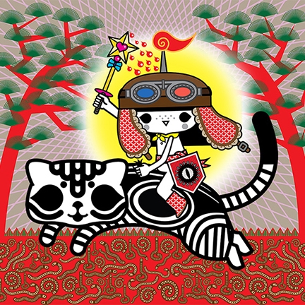 +Make Way For A General! – Shaman Painting of the Bicolor Cat General